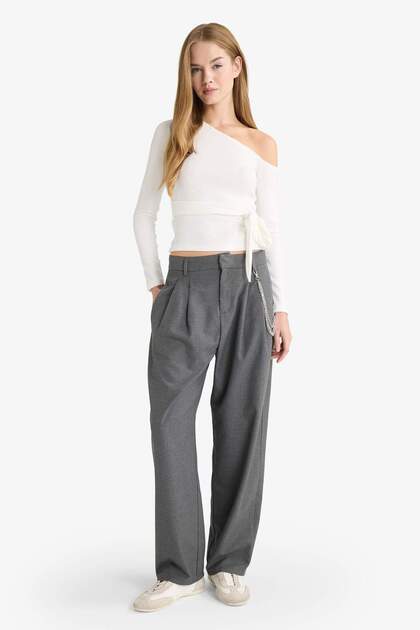 Baggy Fit Normal Waist Trousers F9456Ax25Au