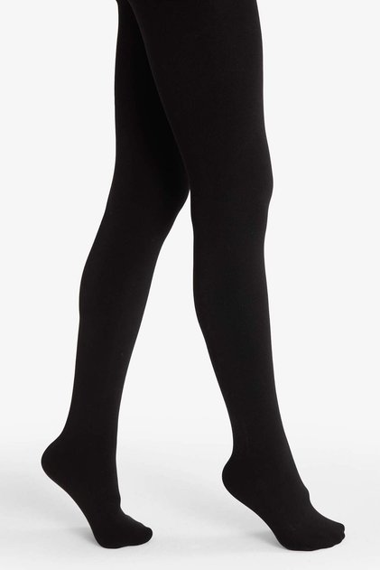 Women's Black Thermal Pantyhose F8641Axns