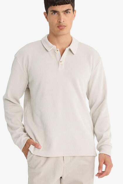 Regular Fit Polo Neck Sweatshirt F3317Ax25Wn