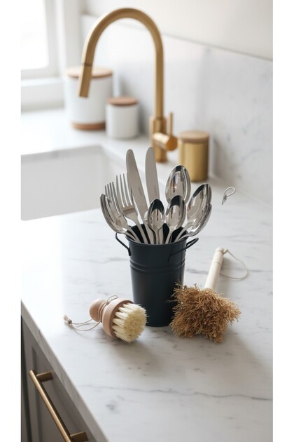 GreyfurtArt Metal Kalemlik Organizer Çiçeklik Vazo Mat Siyah Renk Kaşıklık Kalemlik Organizer
