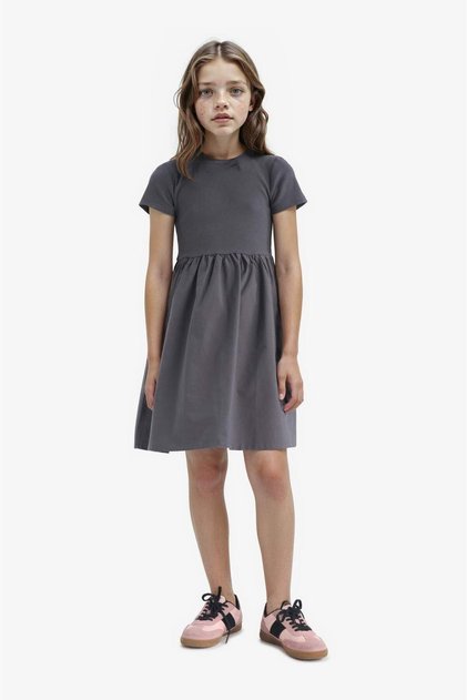 Crew Neck Ribbed Camisole Short Sleeve Summer Dress Girls E3839A825Sm