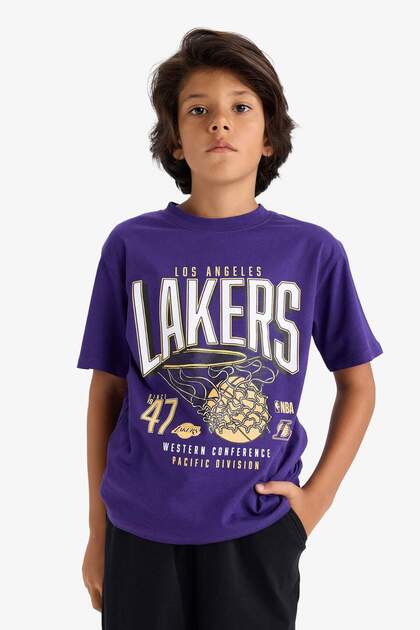 Defacto NBA Los Angeles Lakers Kısa Kollu Tişört Erkek Çocuk