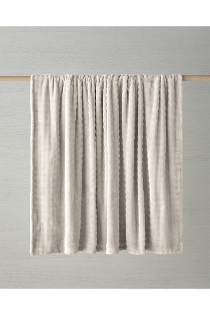 Glance Bubble Plush Single Blanket 150X200 cm Cream