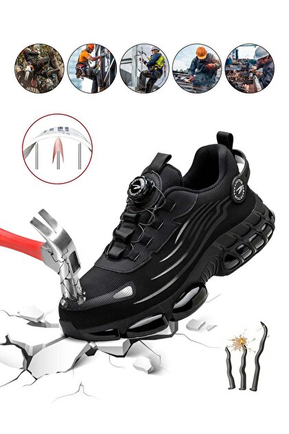 Safety Shoes Steel Toe Lightweight Puncture Proof Breathable for Construction
