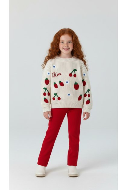 Floral Detail Knitwear Leggings Set