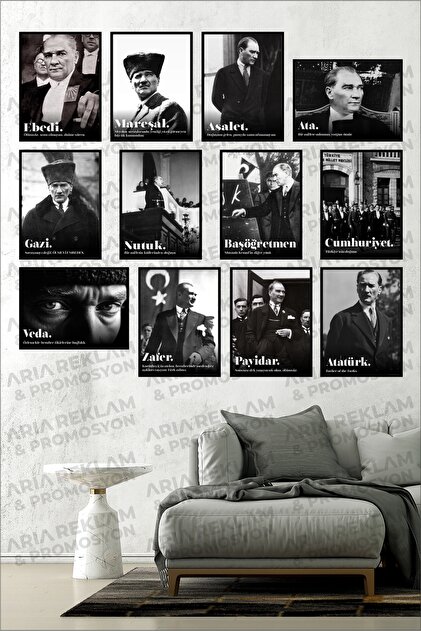 ÖZCANLAR ÇERÇEVE Atatürk Çerçevesiz Çerçeve Görünümlü Atatürk