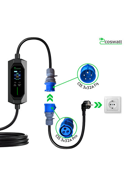 Mayuk Dizayn Coswatt Elektrikli Araç Taşınabilir Şarj Istasyonu 7