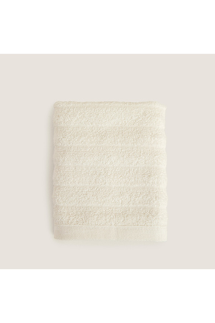 Waved Hand Towel 30x40 cm Ecru