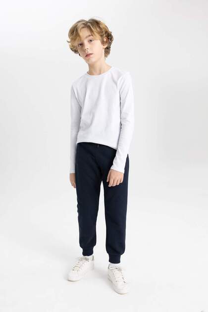 Boy's Zippered Pique Basic Sweatpants B5755A824Sp