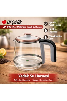 Arçelik Original cm 6964 Recital Çaycı Glass Teapot- Trendyol