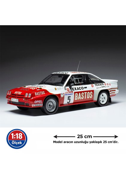 1:18 Ölçek 1985 Opel Manta 400 #5 Bastos Rally Ypres Diecast Metal Minyatür Model Araba 25cm