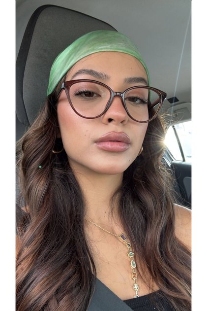 Brown 50 Ekartman Bone Cat Eye Transparent Women Men Blue Light Protection Screen Glasses