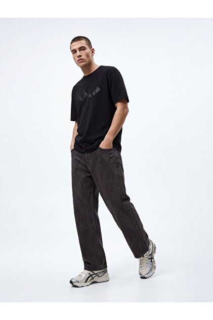 Logo Printed Black T-Shirt