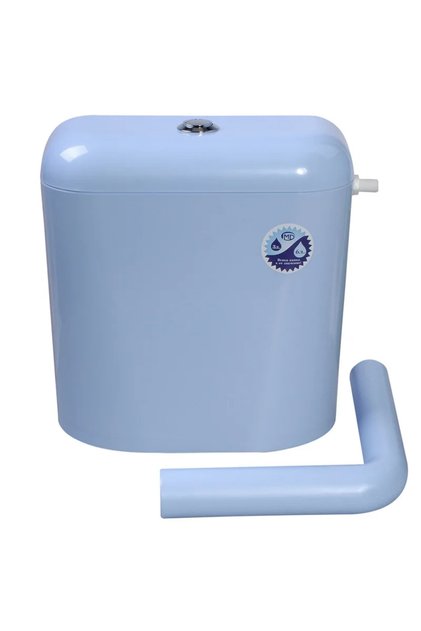 Rezervor WC, montaj la semi-inaltime, actionare dubla, alimentare laterala, 6 L, 3/6", albastru