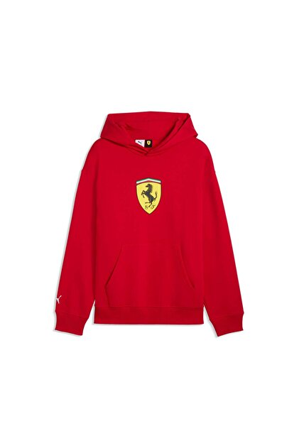 SCU جلد A FERRARI SHIELD سويت شيرت رجالي بغطاء رأس
