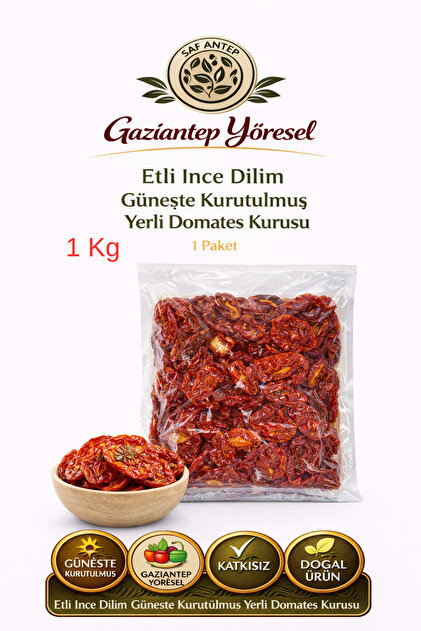 Saf Antep Etli Domates Kurusu 1 kg Guneste Kurutulmus