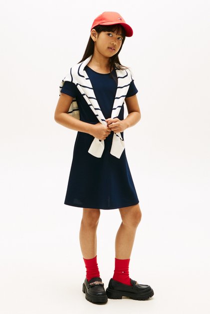 Navy Blue Girl's Essential Punto Skateboarder Suit