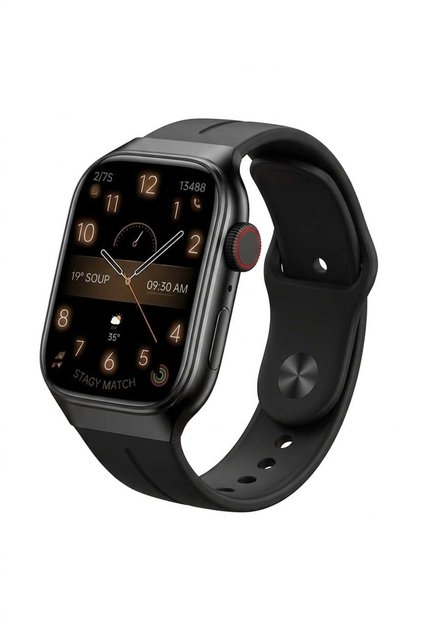Smartbarry A63 Smartwatch - 2.2-Inch HD Curved AMOLED Screen - Fitness Tracker with Heart Rate, SpO2