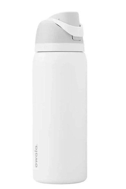 (Shy Marshmallow 32Oz) Insulated Stainless Steel Water Bottle With Straw For Sports Travel And