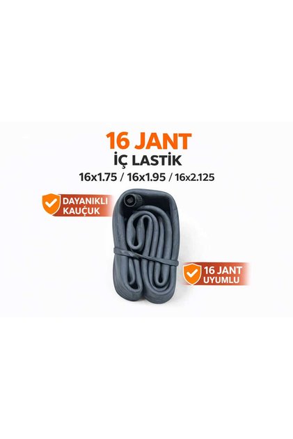 16 Jant Bisiklet İç Lastiği | 16x1.75 – 16x1.95 Uyumlu | Dayanıklı Çocuk Bisikleti İç Lastik