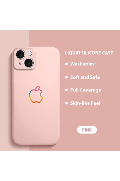 iPhone 15 Compatible Soft Silicone Phone Case with Velvet Camera Protections Apple Pattern