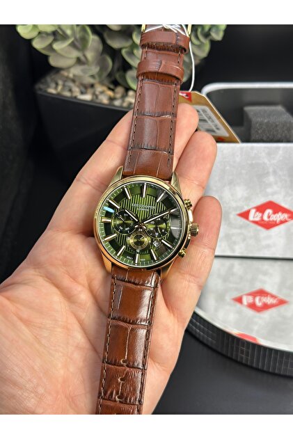 Lee Cooper London Çok Fonksiyonlu Yeşil Kadranlı Gold Erkek Kol