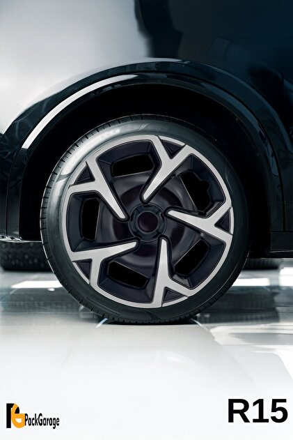 Hyundai Accent Blue Era İ10 İ20 İ30 İ40 Elantra iX20 15 İnç Jant Kapağı (4 ADET) Siyah Gri C104