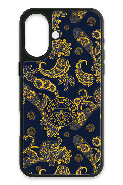 iPhone 16 Compatible Shawl Patterned Glass Licensed Phone Case
