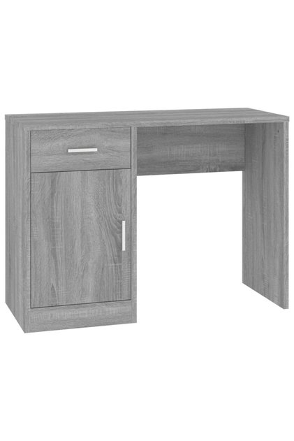 Birou cu sertar și dulap gri sonoma 100x40x73 cm lemn prelucrat