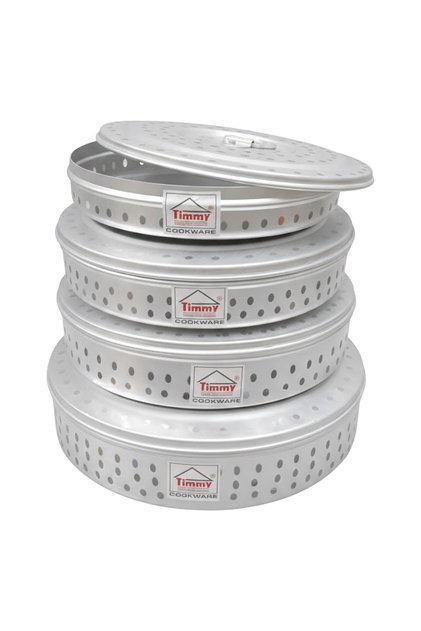 Aluminium Casserole Set with Lids 4 Piece Durable Kitchen Storage and Serving Containers