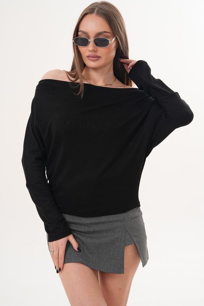 Women's Boat Neck Bat Sleeve Blouse 260277 -