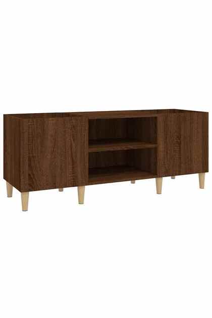 Dulap pentru discuri stejar maro, 121x38x48 cm, lemn prelucrat