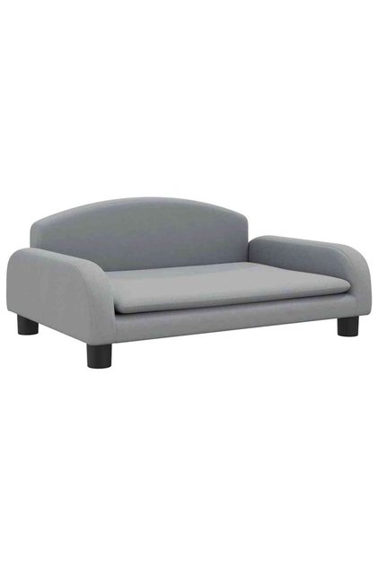 Canapea pentru copii, gri, 70x45x30 cm, material textil