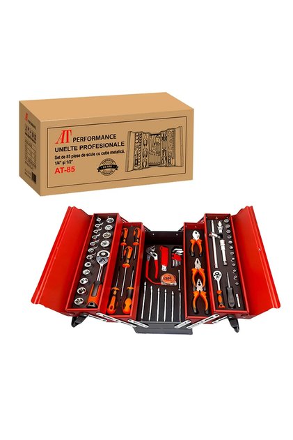 85 τεμάχια AT PERFORMANCE ® Σετ εργαλείων, Μεταλλική θήκη, Για χόμπι