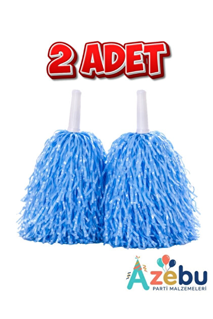 Azebu 1 Çift 23 Nisan Mavi Ponpon, Mavi Renkli Amigo Kız Gösteri