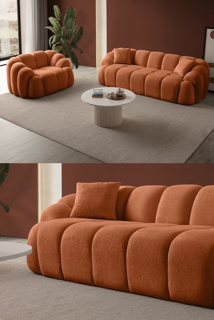 Bubble Koltuk Takımı 3+1 Kiremit
