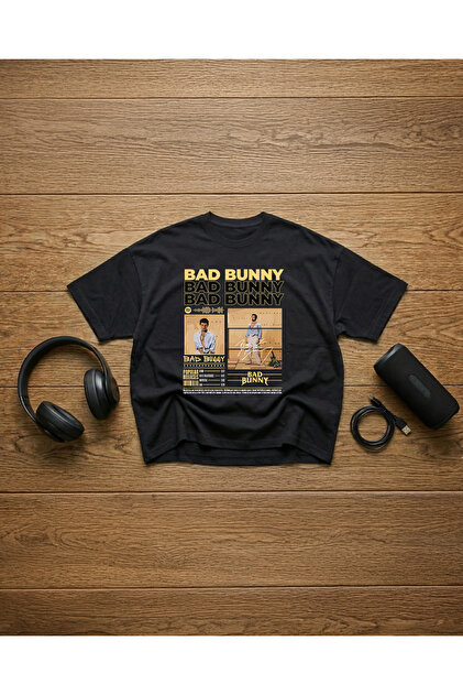 SVART WEAR Bad Bunny Baskılı Oversize Unisex T-Shirt - Fiyatı