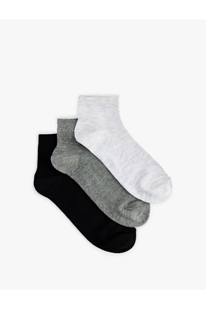 Multicolored Basic 3-Piece Sock Set