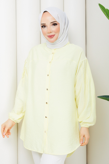 Women's Ribbed Detailed Robal Liliom Shirt