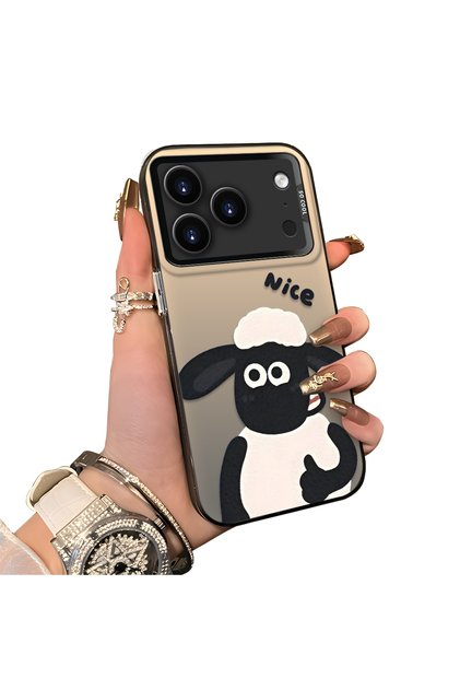 iPhone 17 Pro Max Compatible Hard Acrylic Back Silicone Edge Lens Protection Case