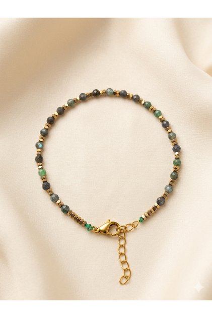 Jade Stone 4mm Handmade Natural Stone Bracelet