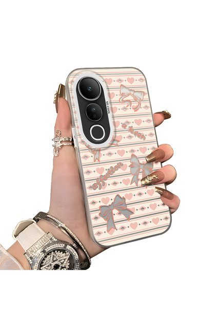Vivo V50 Lite 4G/5G Compatible Hard Acrylic Back Silicone Edge Lens Protection Case