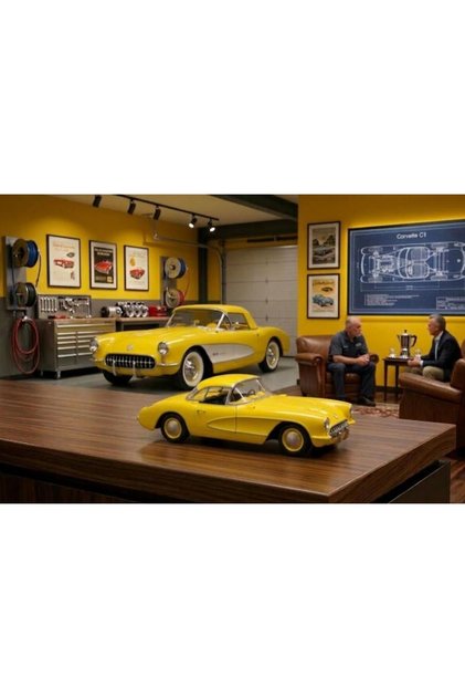The Spirit of the Age: Old Classic Model Toy Car with Openable Doors and Pull-Release Mechanism