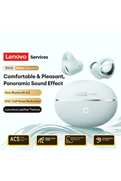 イヤホン Lenovo Ear-Clip Headphones Bluetooth 6.0 Bluetooth Earphones Wireless Clip Ear Lenovo 6.0 Bluetooth
