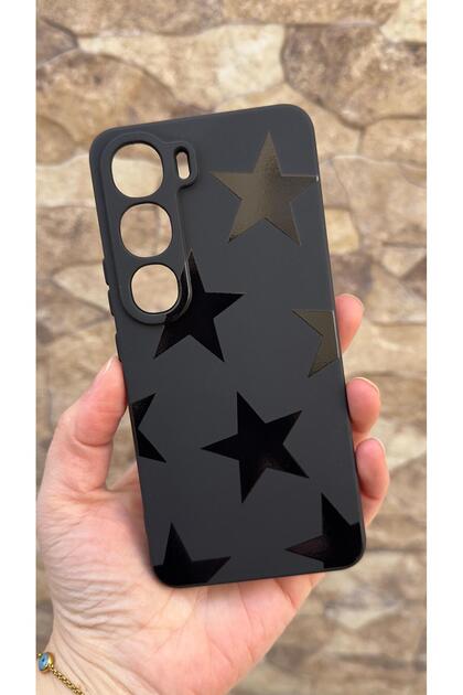 Vivo V40 Lite 5g Compatible Star Silicone Shock-Absorbing Classic Protected Rubber Case