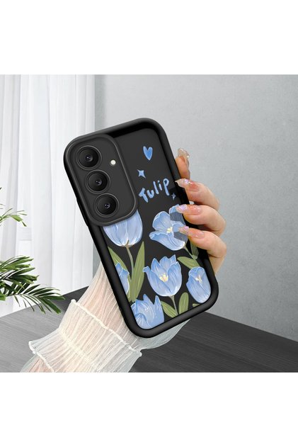 Samsung Galaxy S25 Fe Compatible Black Silicone Case Shockproof with Camera Protection