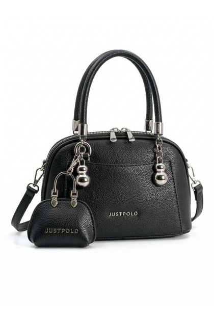 Original Justpolo Small Size 4-Compartment Soft Leather Women's Clutch Bag Shoulder Bag 7030