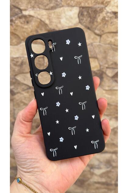 Vivo V40 Lite 5g Compatible Mini Bow Patterned Silicone Shock-Absorbing Classic Protected Rubber Case