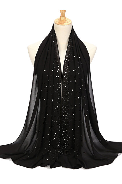 Black Embellished Hijab