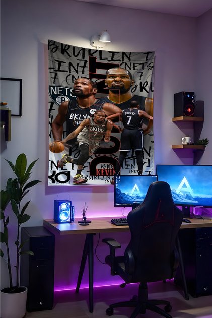 Kevin Durant Nba Basketball Wall Tapestry– Quality Fabric, Gamer Room Decor Tapestry Wall Rug Si